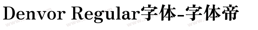 Denvor Regular字体字体转换